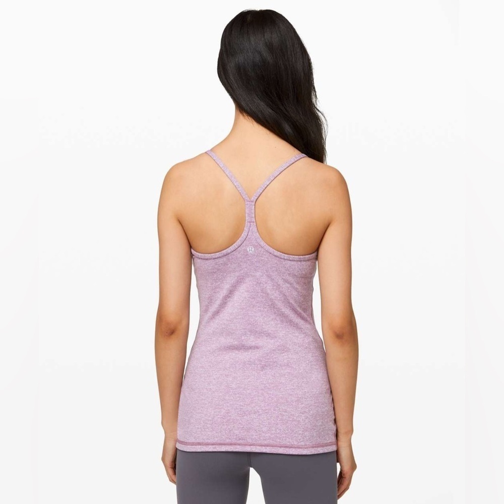 Lululemon Purple Striped Power Y Tank.     Size-6